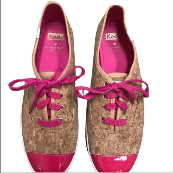 Keds Kate Spade corky lipstick pink sneakers. Size 7.5 - Picture 3 of 10